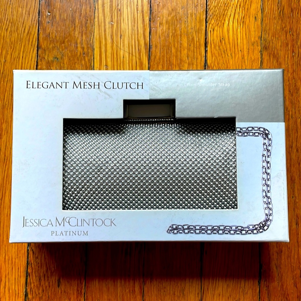 Platinum Silver Clutch